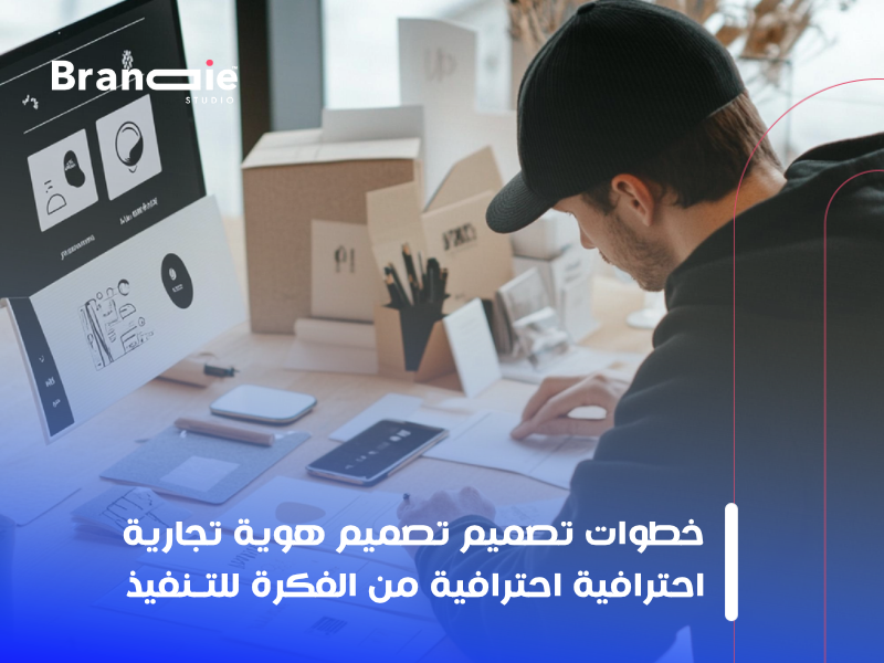 Person designing graphics at desk